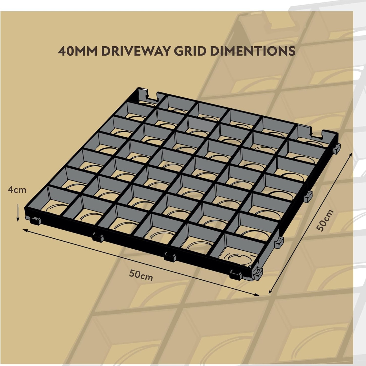 ECODECK Gravel Grid Ground Stabilisation Panels (16 Pack): image 2